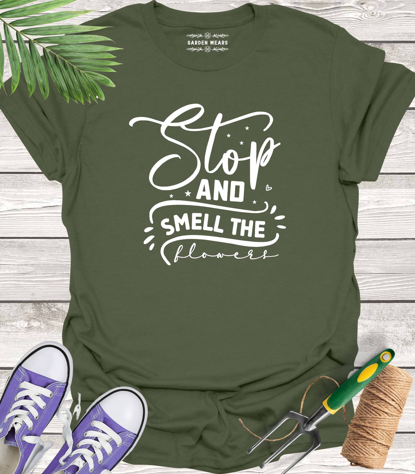 Unisex 100% Cotton T-shirt, Stop & Smell The Flowers