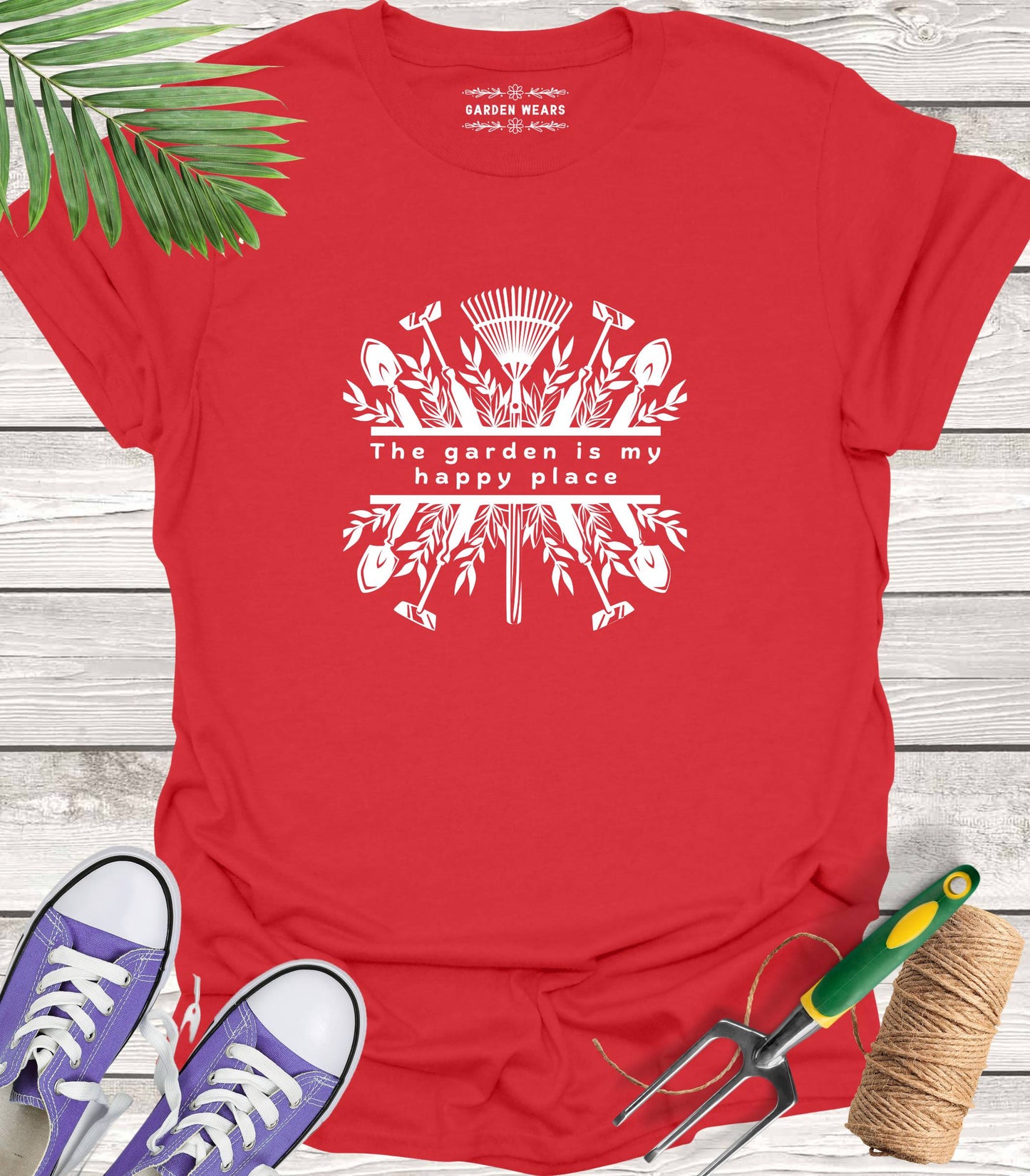 Unisex 100% Cotton T-shirt, The Garden Is My Happy Place