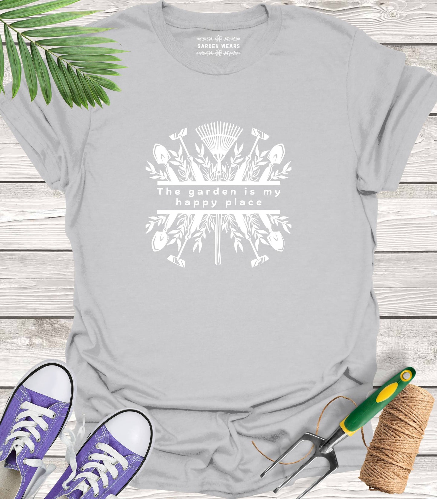 Unisex 100% Cotton T-shirt, The Garden Is My Happy Place