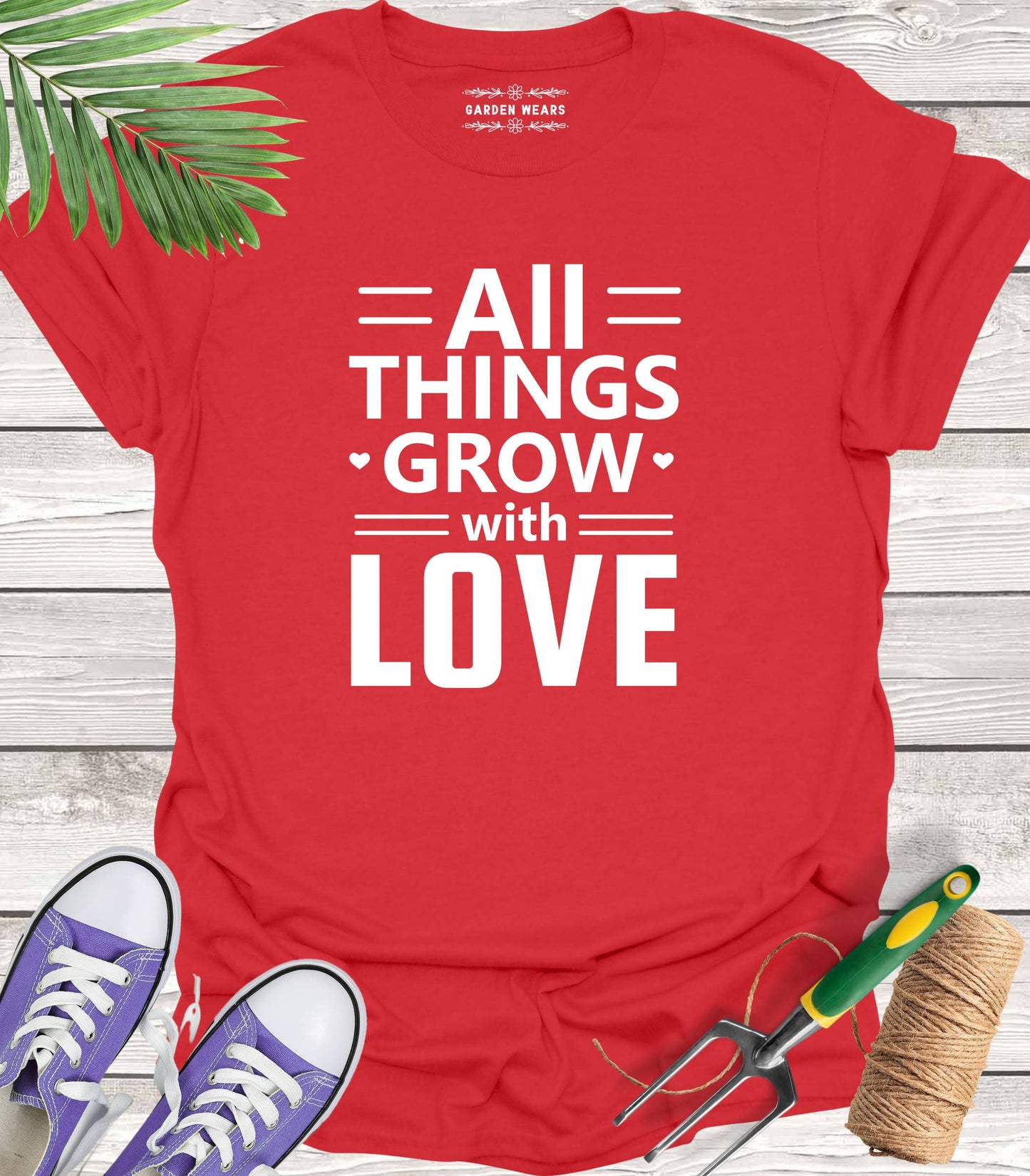 Unisex 100% Cotton T-shirt,  All Things Grow With Love