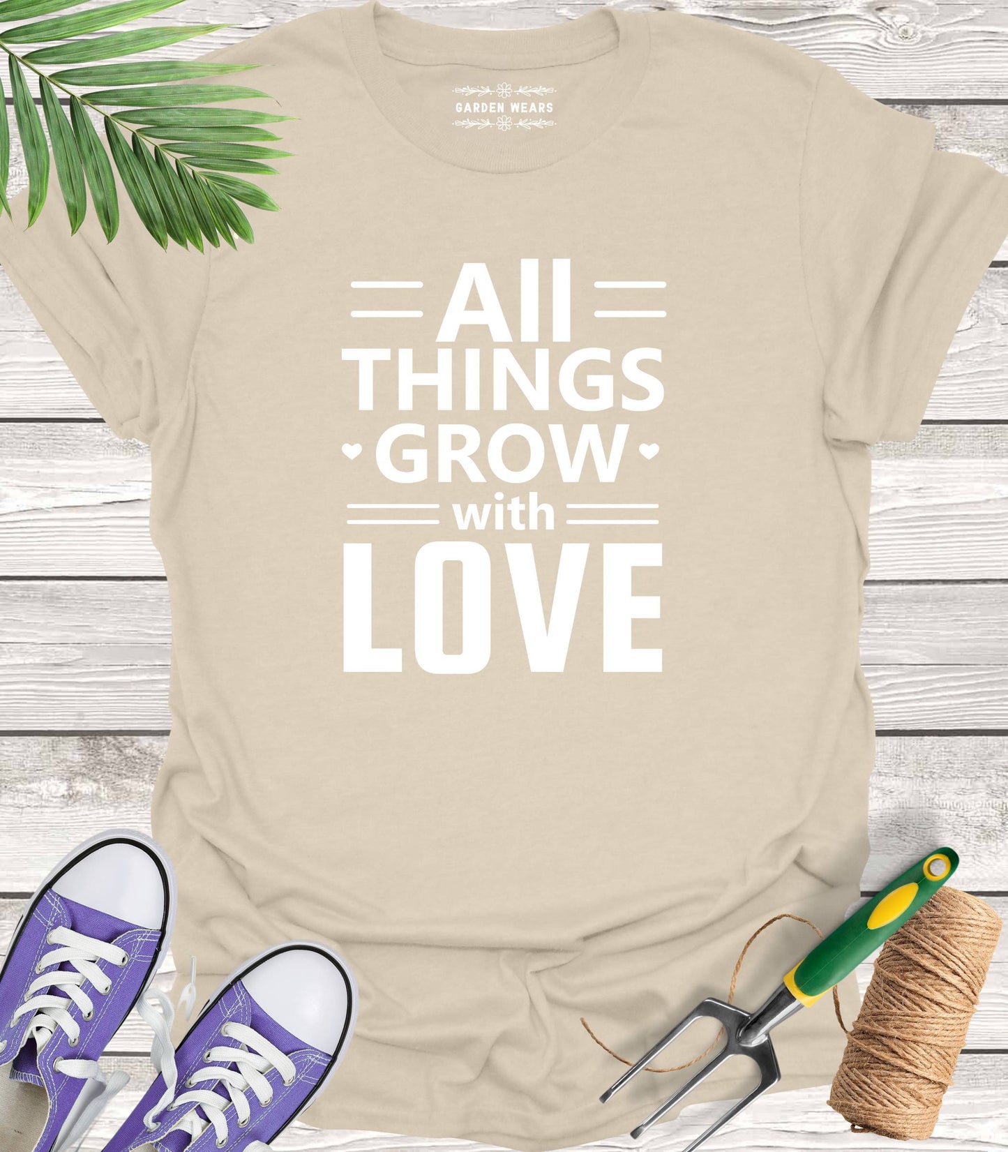 Unisex 100% Cotton T-shirt,  All Things Grow With Love