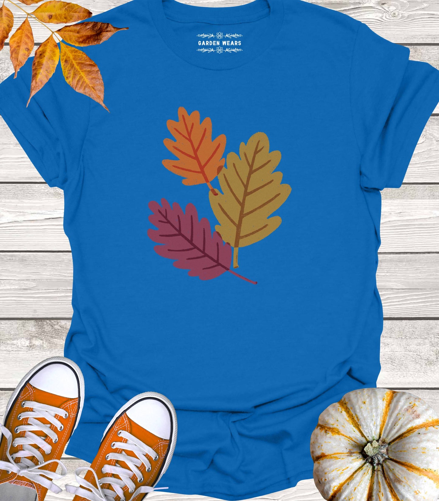 Unisex 100% Cotton T-shirt, Fall Leaves