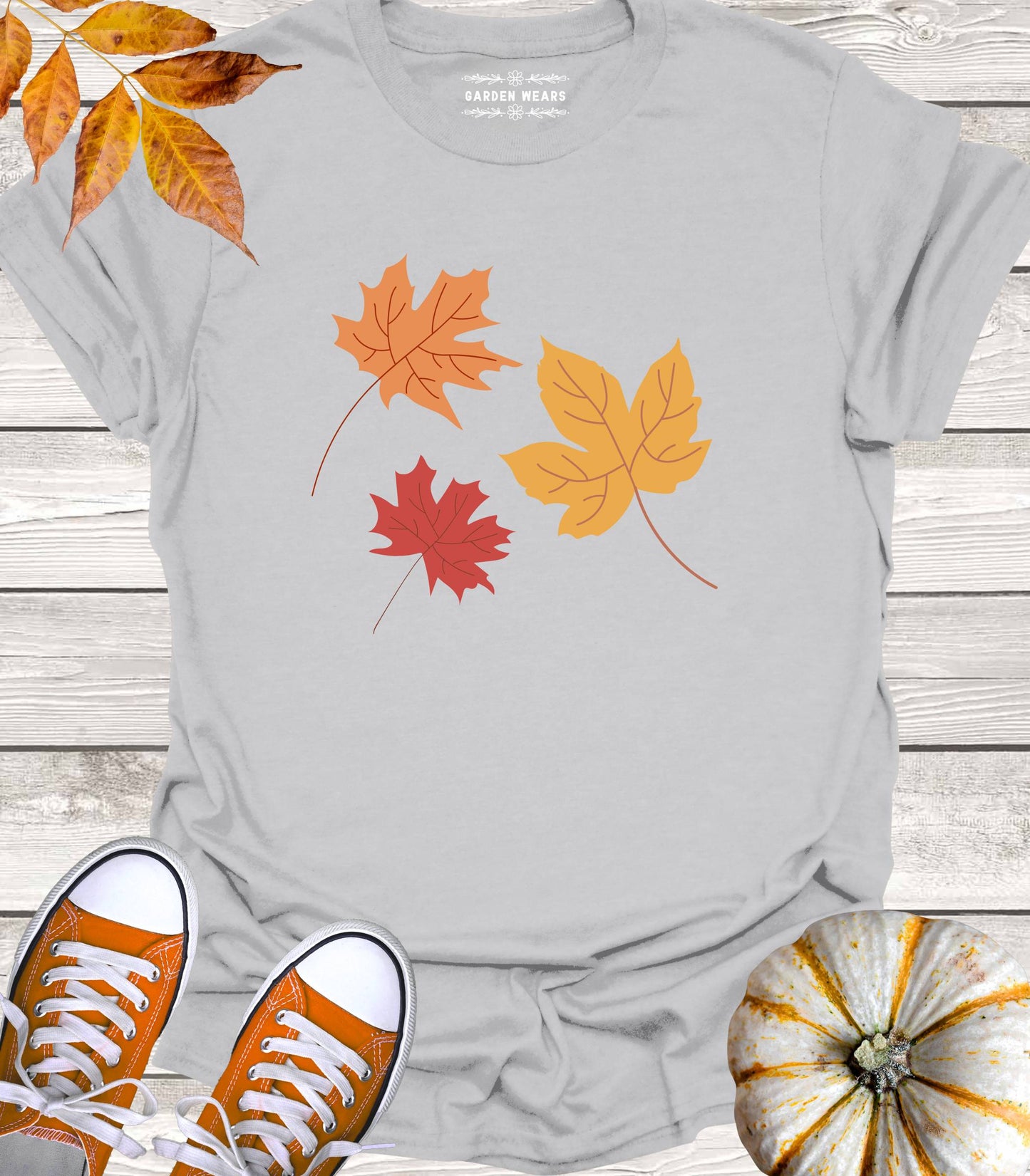 Unisex 100% Cotton T-shirt, Fall Leaves 2