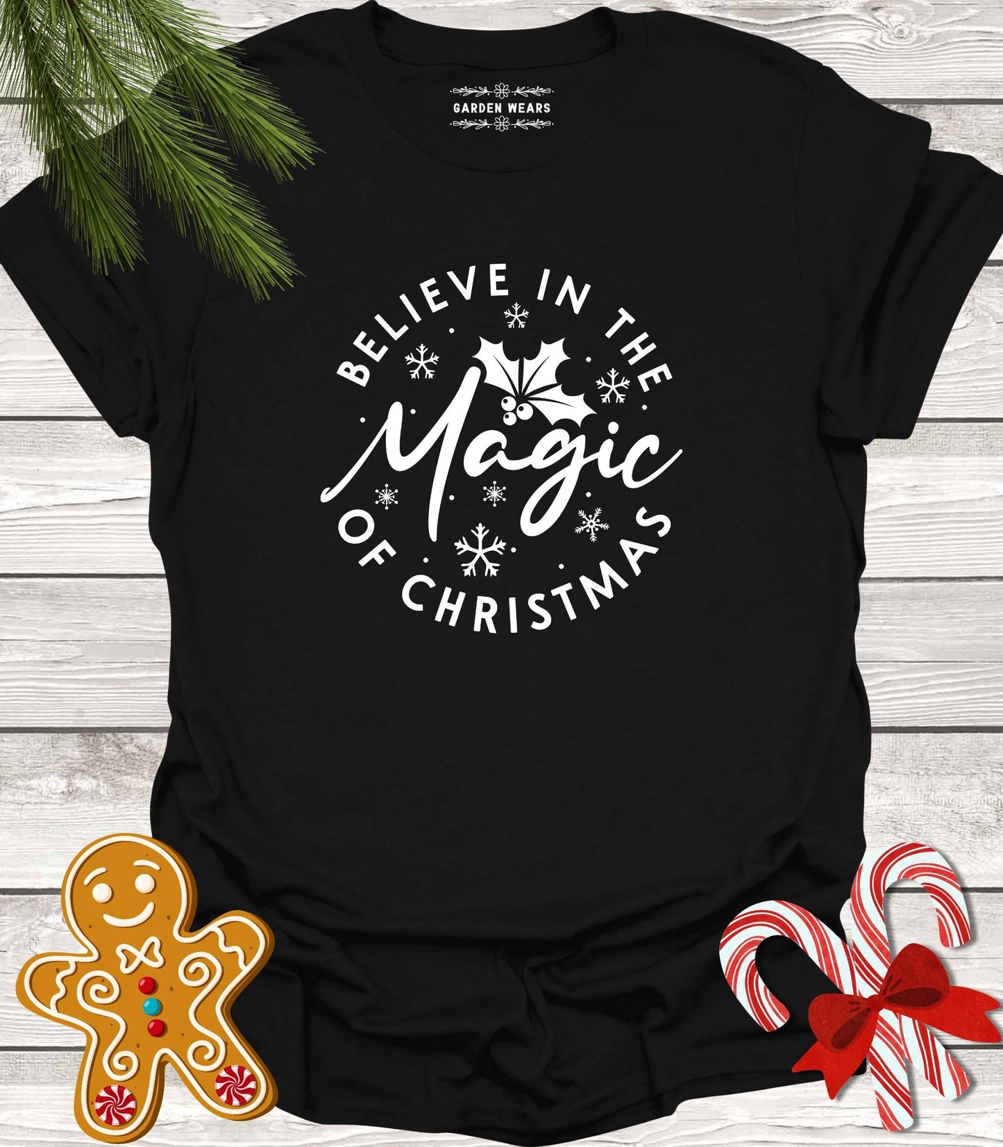 Unisex 100% Cotton T-shirt,  Believe In The Magic of Christmas