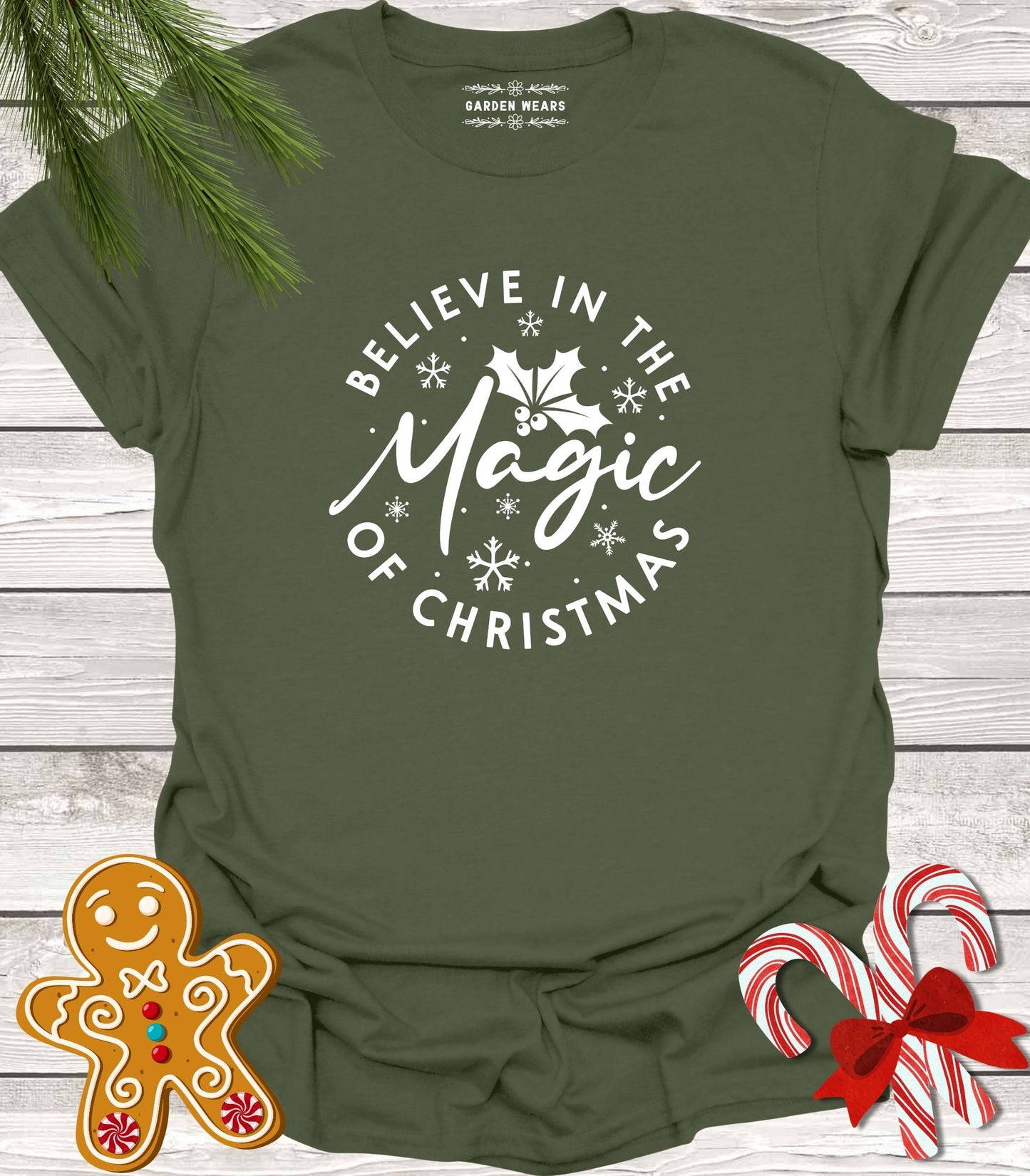 Unisex 100% Cotton T-shirt,  Believe In The Magic of Christmas