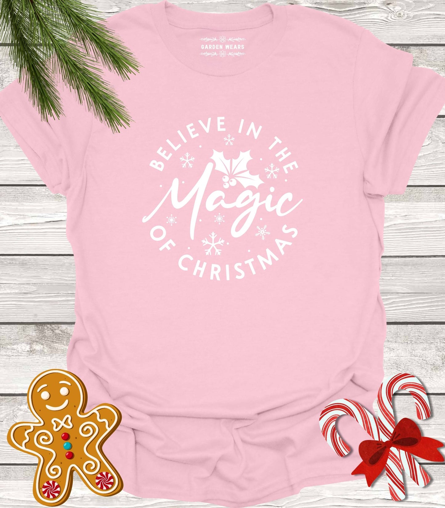 Unisex 100% Cotton T-shirt,  Believe In The Magic of Christmas