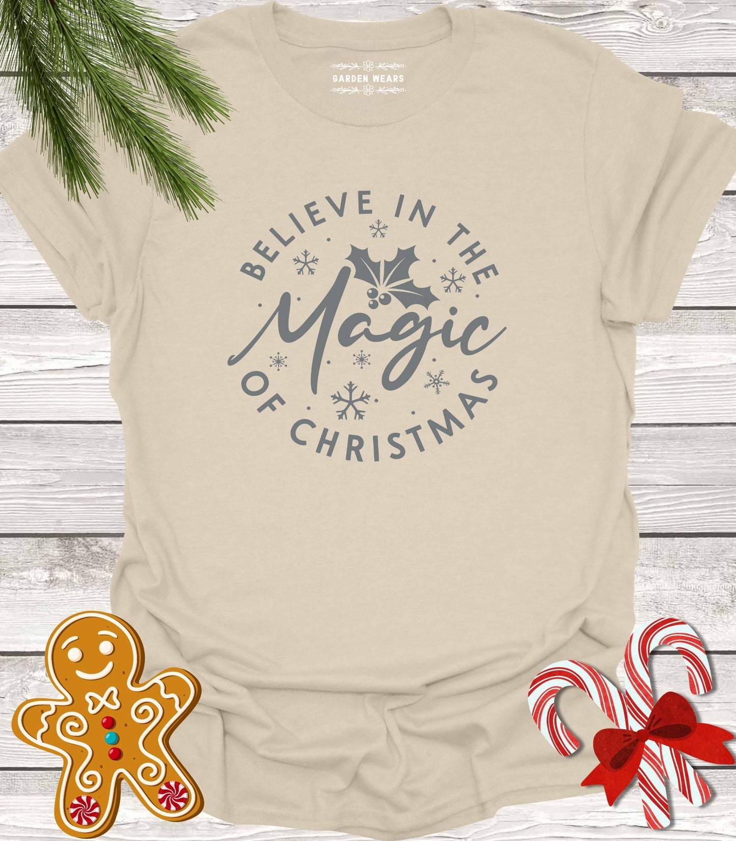 Unisex 100% Cotton T-shirt,  Believe In The Magic of Christmas