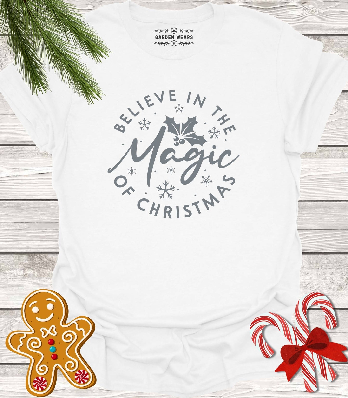 Unisex 100% Cotton T-shirt,  Believe In The Magic of Christmas