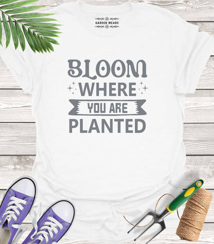 Unisex 100% Cotton T-shirt,  Bloom Where You Are Planted