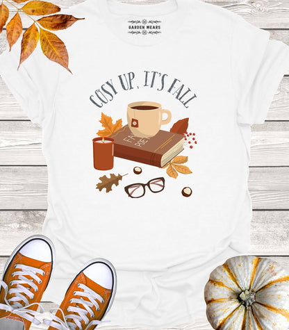 Unisex 100% Cotton T-shirt, Cozy Up It's Fall