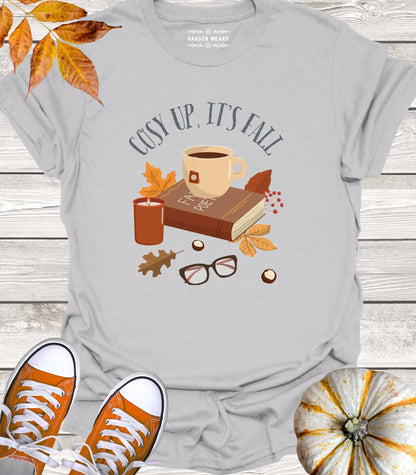 Unisex 100% Cotton T-shirt, Cozy Up It's Fall