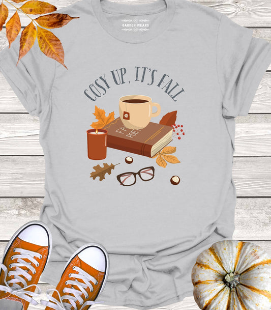 Unisex 100% Cotton T-shirt, Cozy Up It's Fall