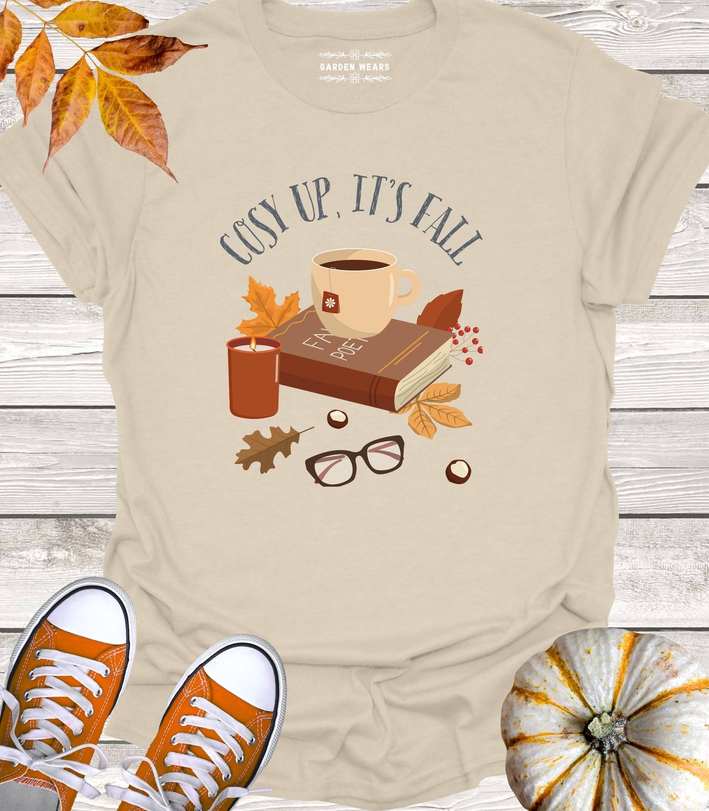 Unisex 100% Cotton T-shirt, Cozy Up It's Fall