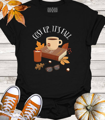 Unisex 100% Cotton T-shirt, Cozy Up It's Fall