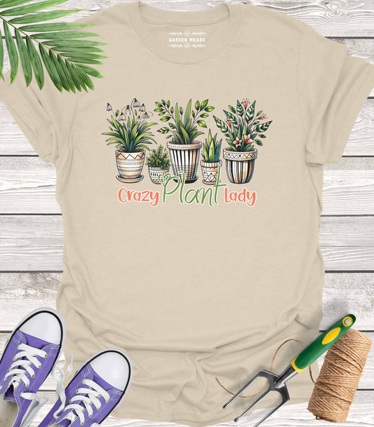 Unisex 100% Cotton T-shirt,  Crazy Plant Lady