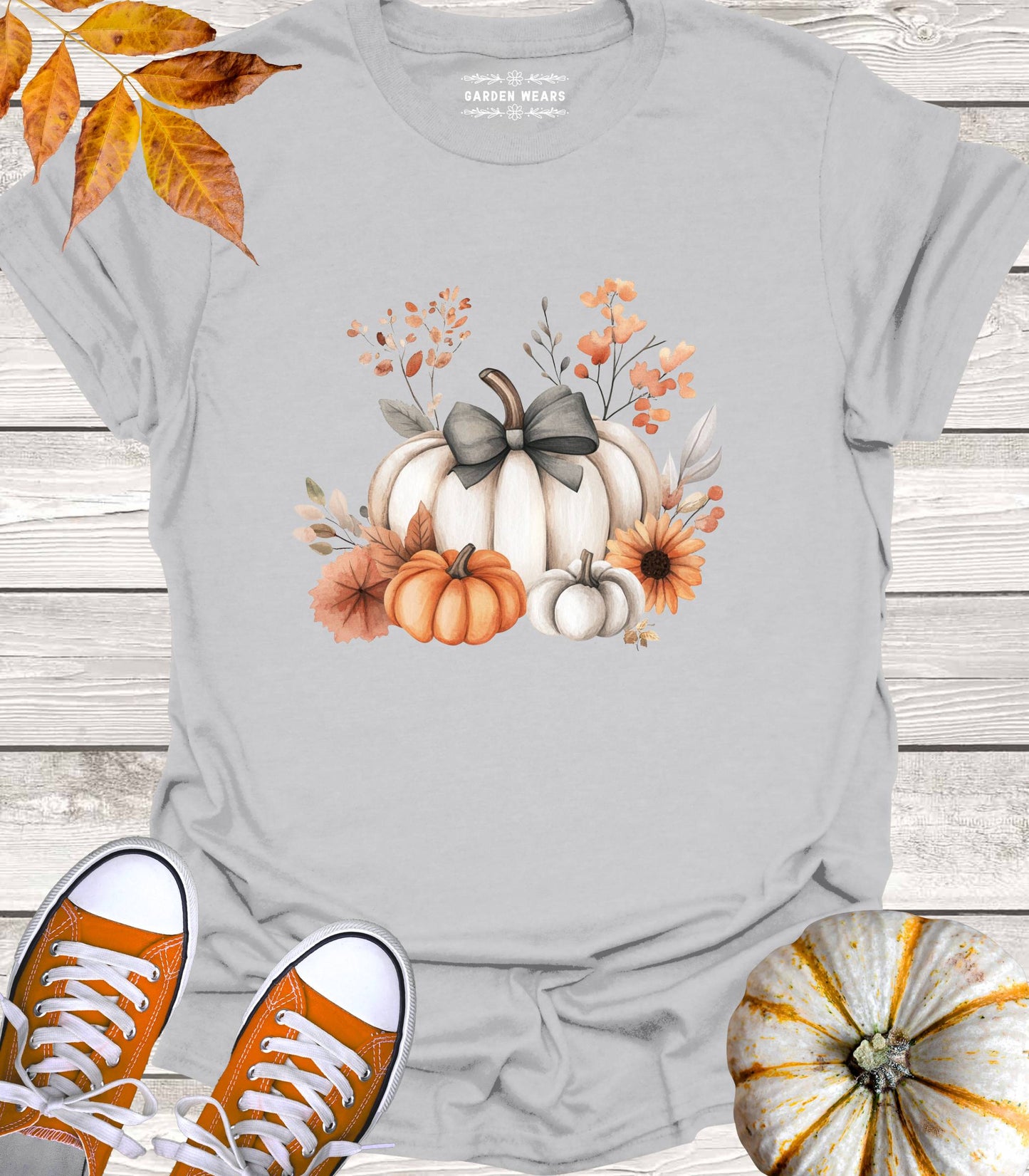 Unisex 100% Cotton T-shirt, Fall Pumpkins