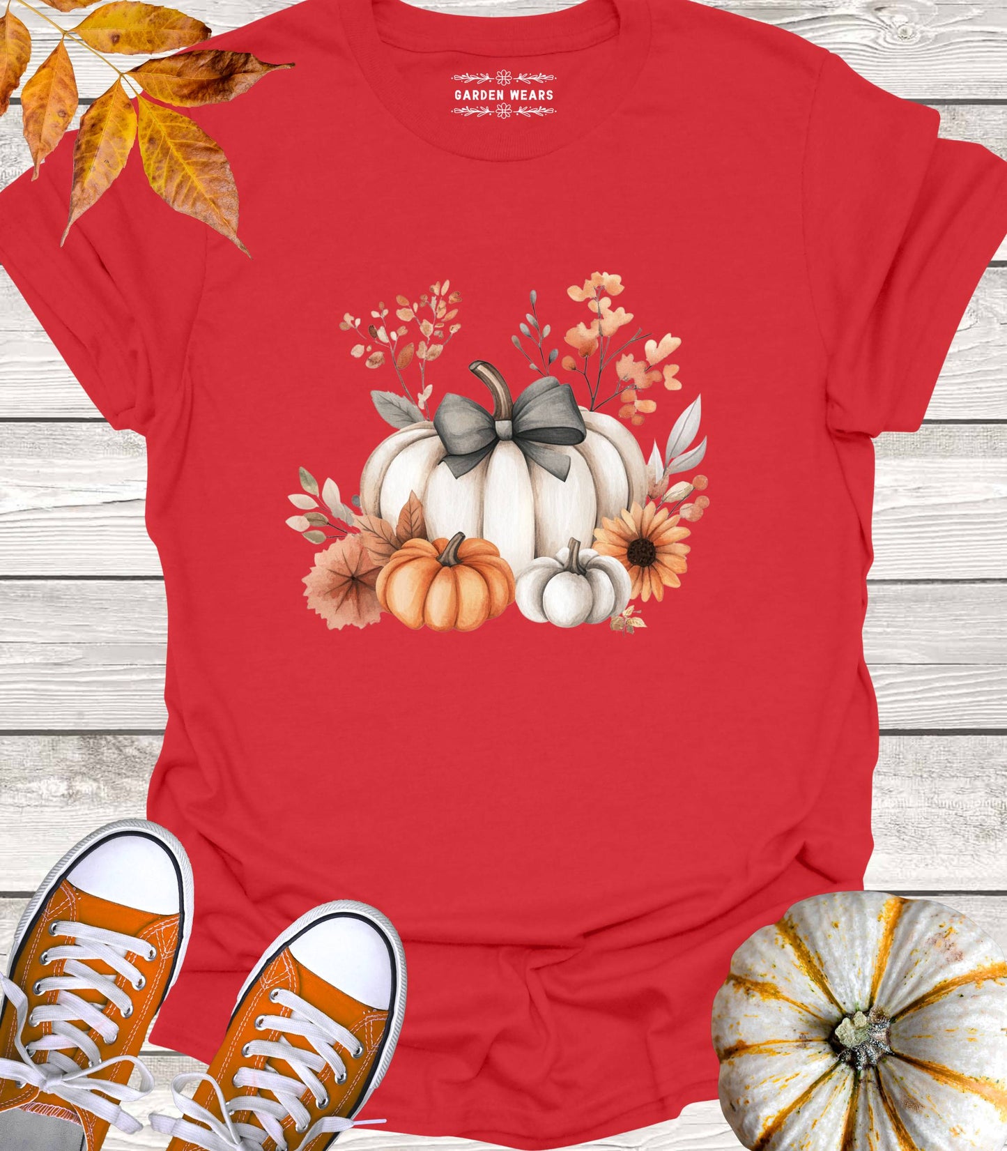 Unisex 100% Cotton T-shirt, Fall Pumpkins