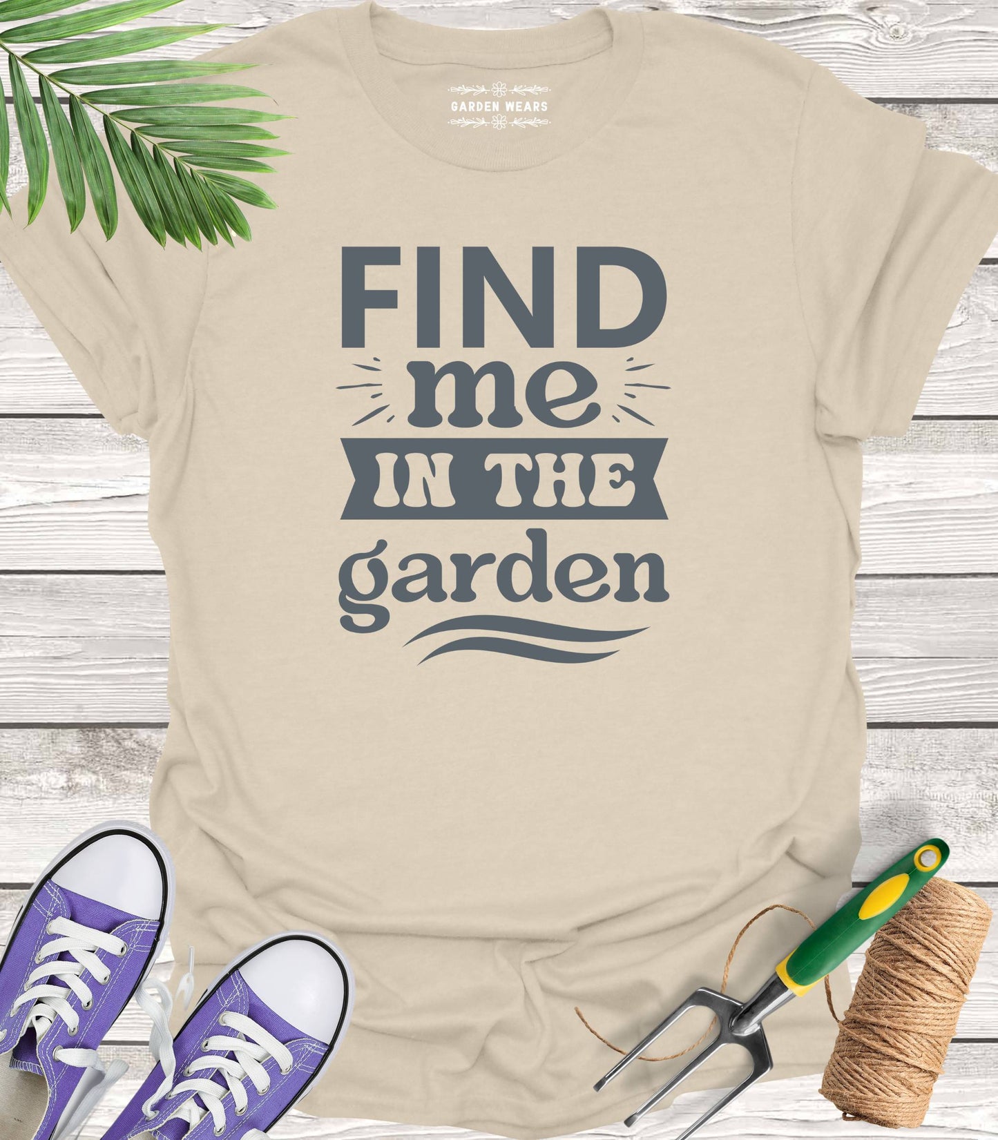 Unisex 100% Cotton T-shirt,  Find Me In The Garden