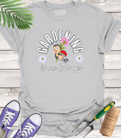 Unisex 100% Cotton T-shirt,  Gardening Is My Therapy