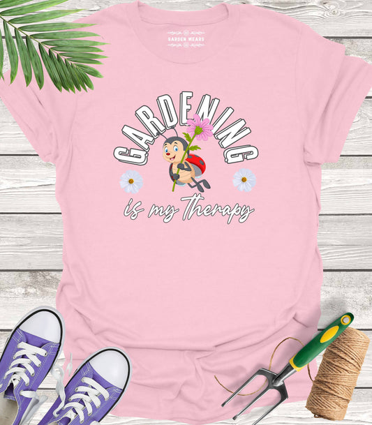 Unisex 100% Cotton T-shirt,  Gardening Is My Therapy