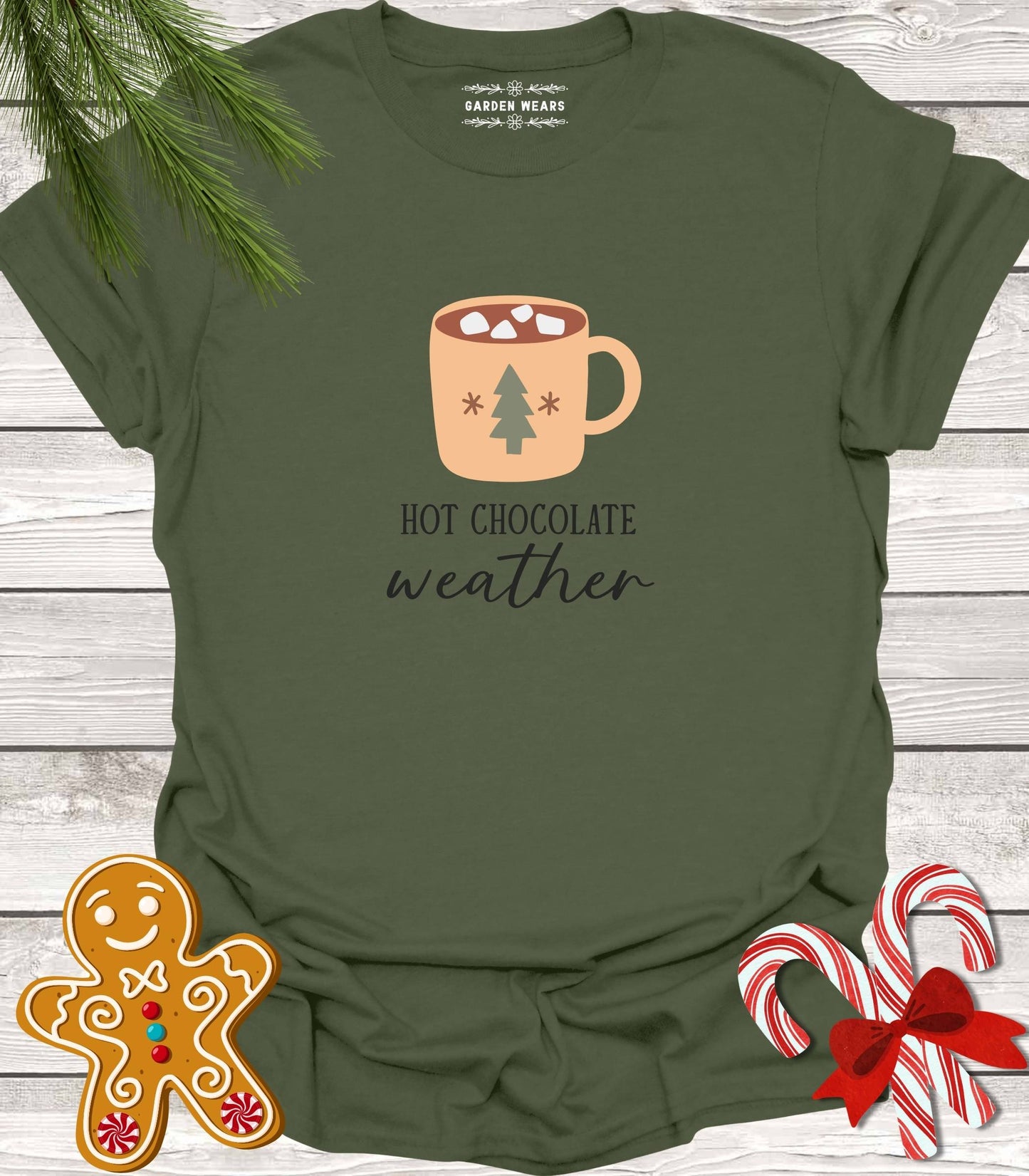 Unisex 100% Cotton T-shirt,  Hot Chocolate Weather