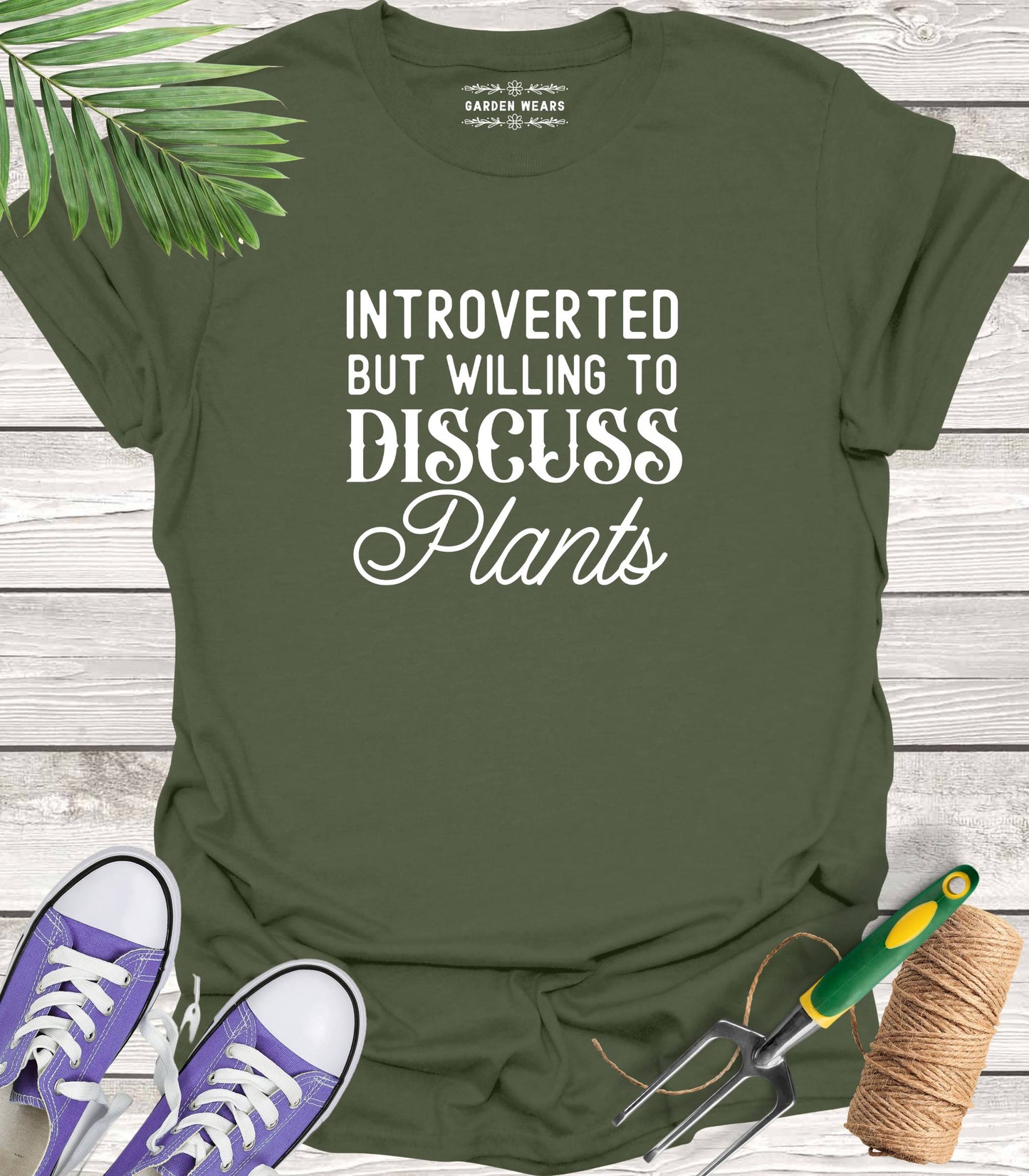 Unisex 100% Cotton T-shirt,  Introverted But Willing To Discuss Plants