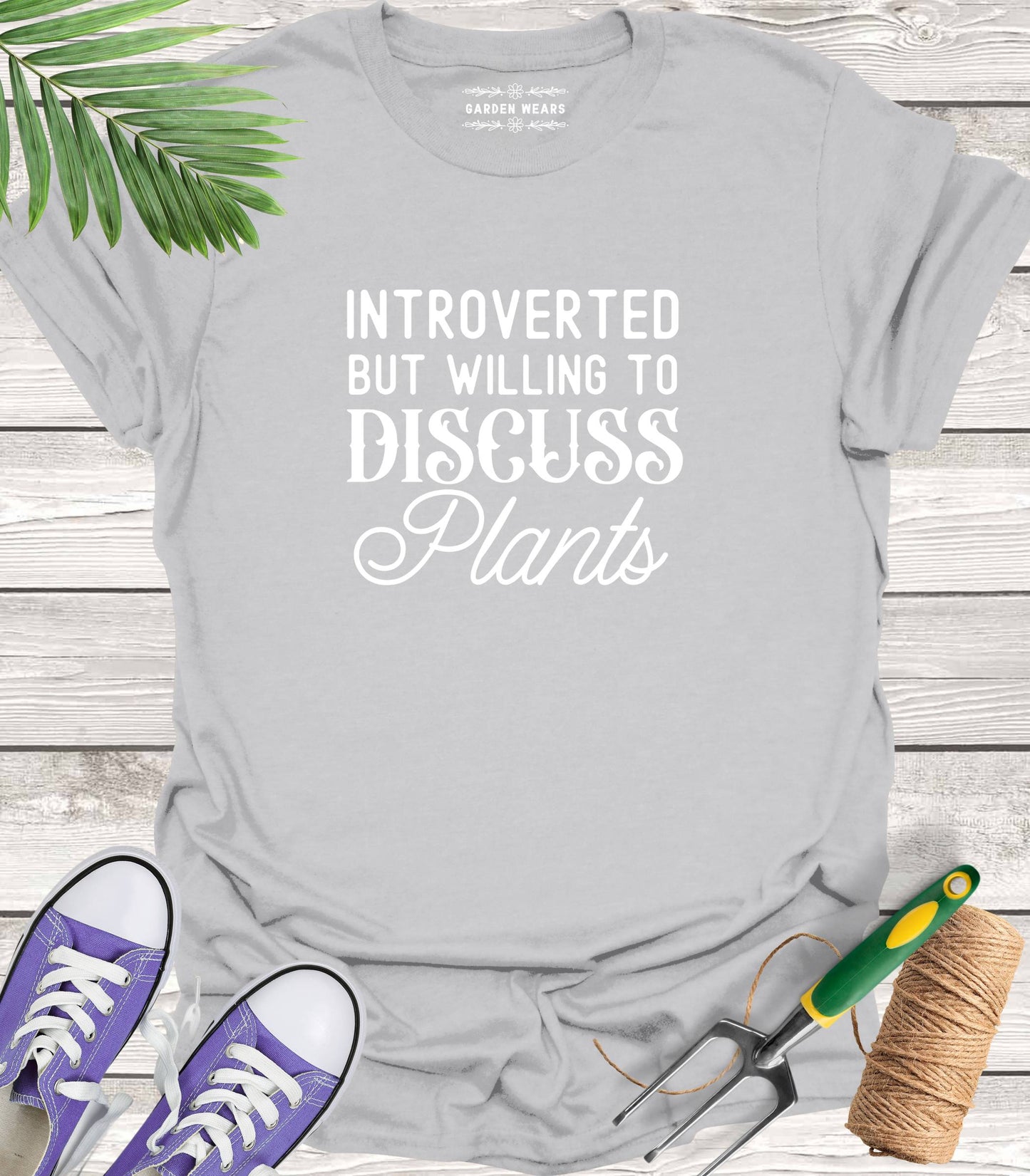 Unisex 100% Cotton T-shirt,  Introverted But Willing To Discuss Plants