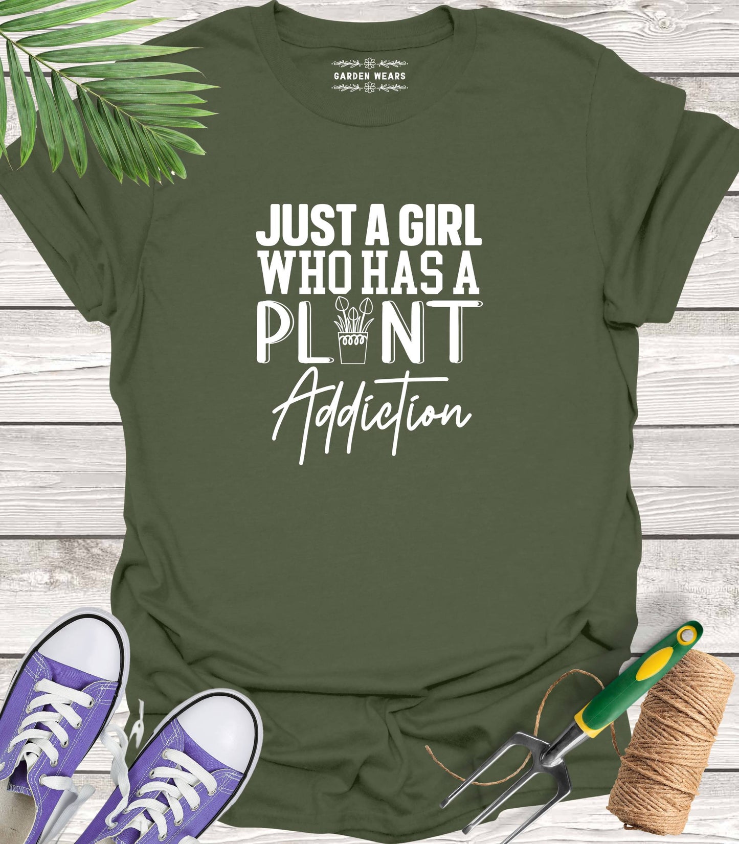 Unisex 100% Cotton T-shirt,  Just A Girl Who Has A Plant Addiction