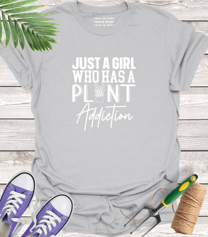 Unisex 100% Cotton T-shirt,  Just A Girl Who Has A Plant Addiction