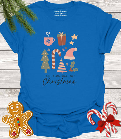 Unisex 100% Cotton T-shirt,  Just A Girl Who Loves Christmas