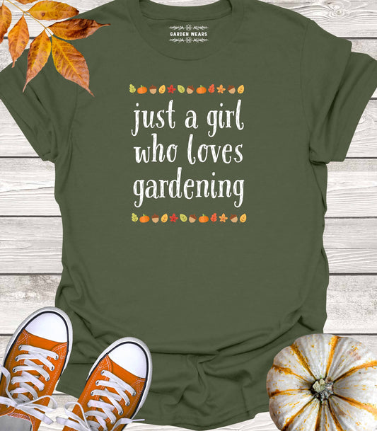 Unisex 100% Cotton T-shirt, Just A Girl Who Loves Gardening