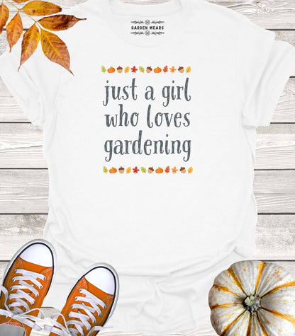 Unisex 100% Cotton T-shirt, Just A Girl Who Loves Gardening