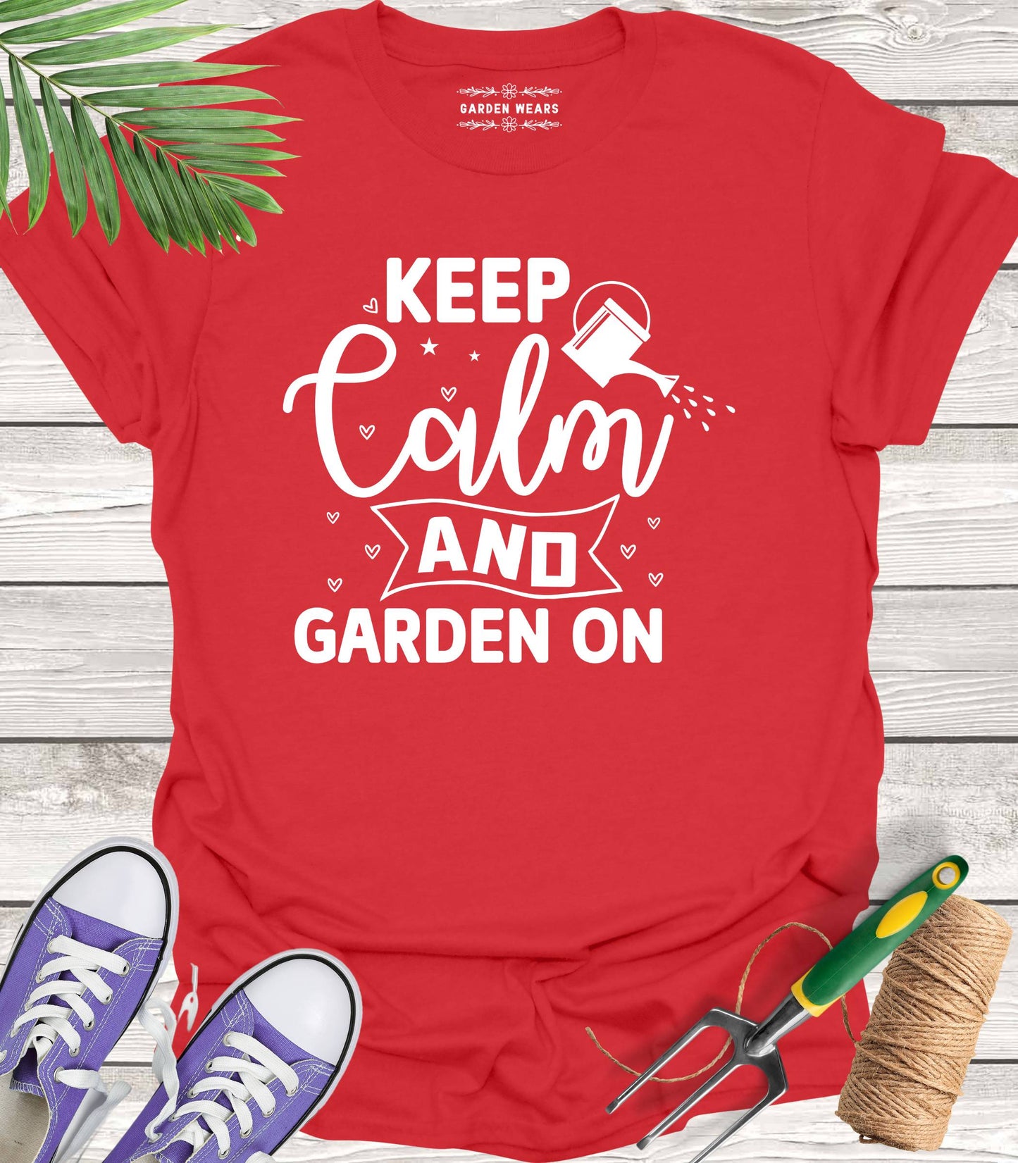 Unisex 100% Cotton T-shirt,  Keep Calm And Garden On