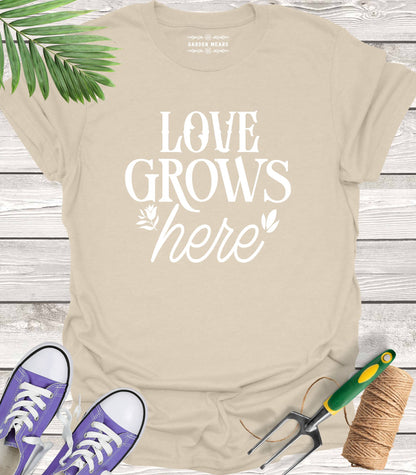 Unisex 100% Cotton T-shirt,  Love Grows Here