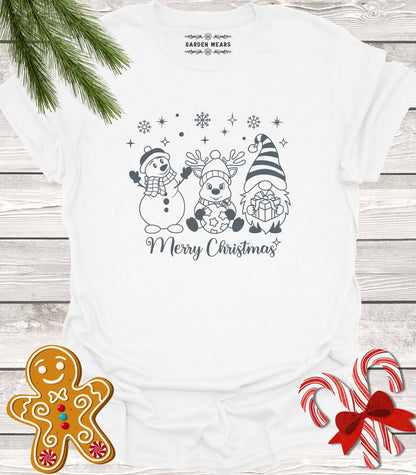 Unisex 100% Cotton T-shirt,  Merry Christmas Gnome