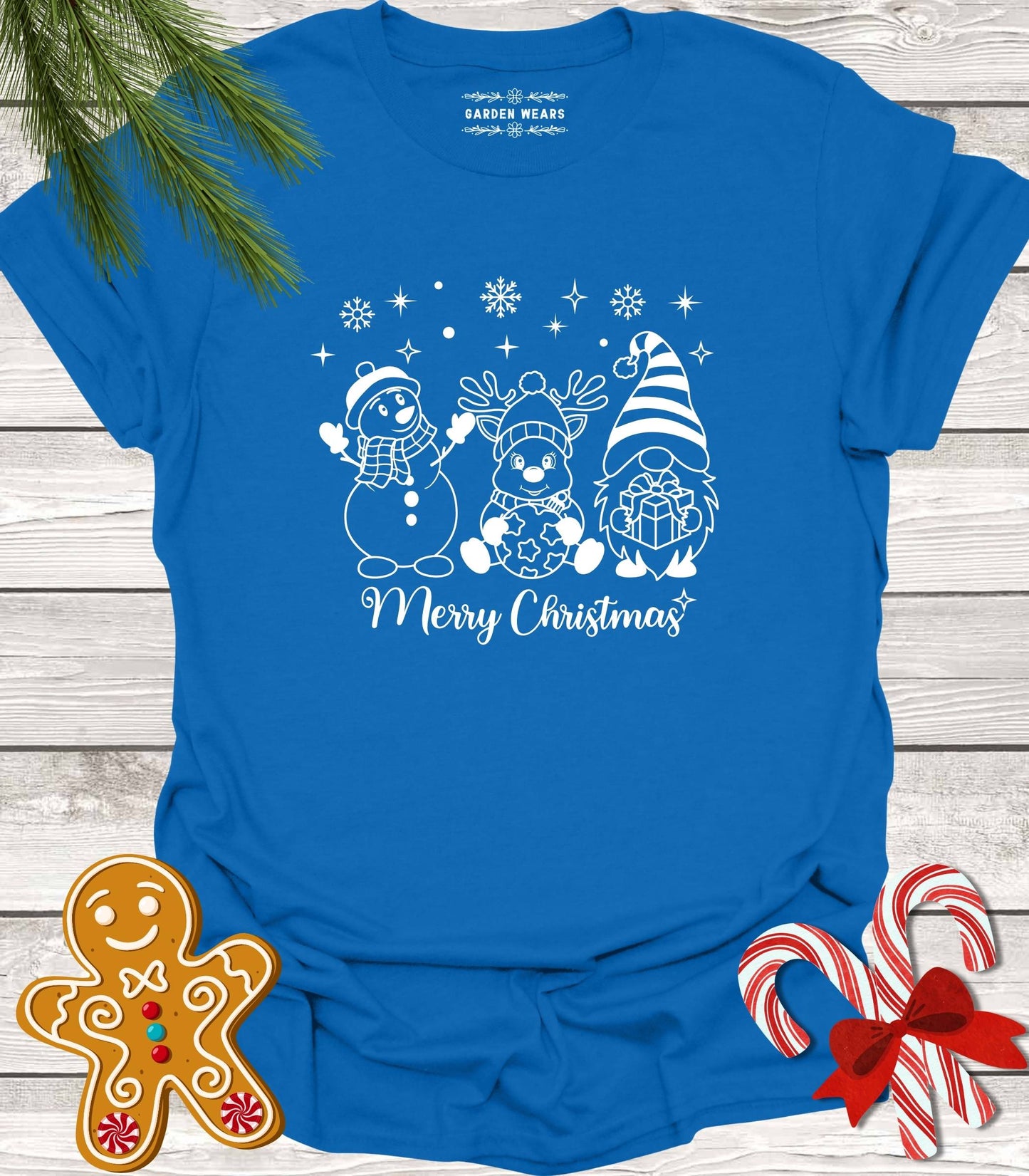 Unisex 100% Cotton T-shirt,  Merry Christmas Gnome