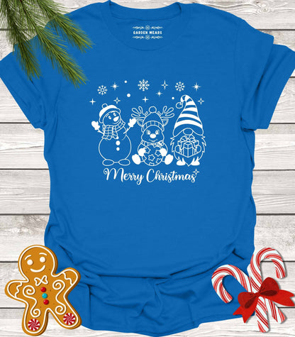 Unisex 100% Cotton T-shirt,  Merry Christmas Gnome