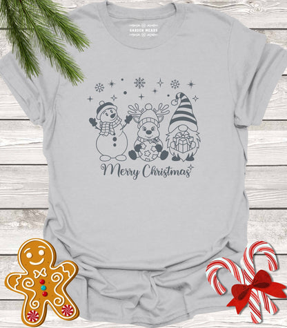 Unisex 100% Cotton T-shirt,  Merry Christmas Gnome