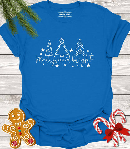 Unisex 100% Cotton T-shirt,  Merry & Bright