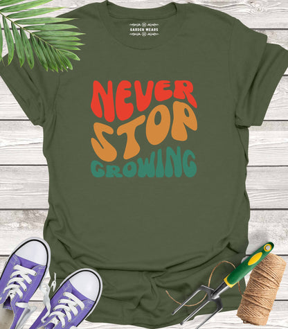 Unisex 100% Cotton T-shirt,  Never Stop Growing