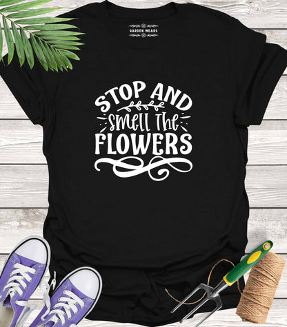 Unisex 100% Cotton T-shirt,  Stop And Smell The Flowers