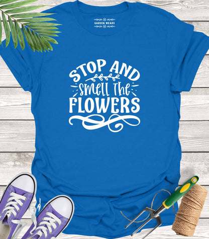 Unisex 100% Cotton T-shirt,  Stop And Smell The Flowers