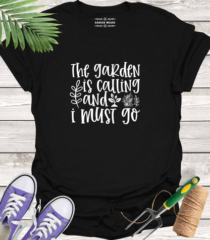 Unisex 100% Cotton T-shirt,  The Garden Is Calling And I Must Go