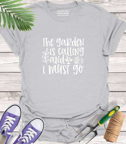 Unisex 100% Cotton T-shirt,  The Garden Is Calling And I Must Go