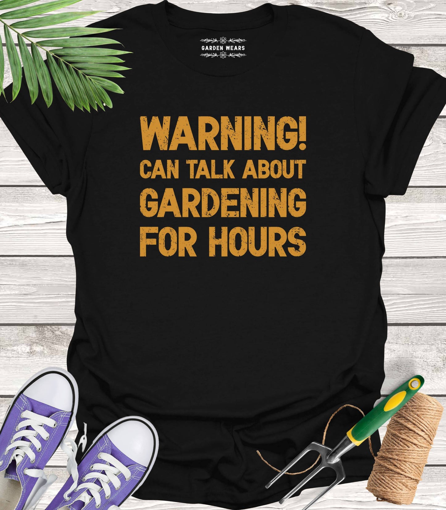 Unisex 100% Cotton T-shirt,  Warning! Can Talk About Gardening For Hours