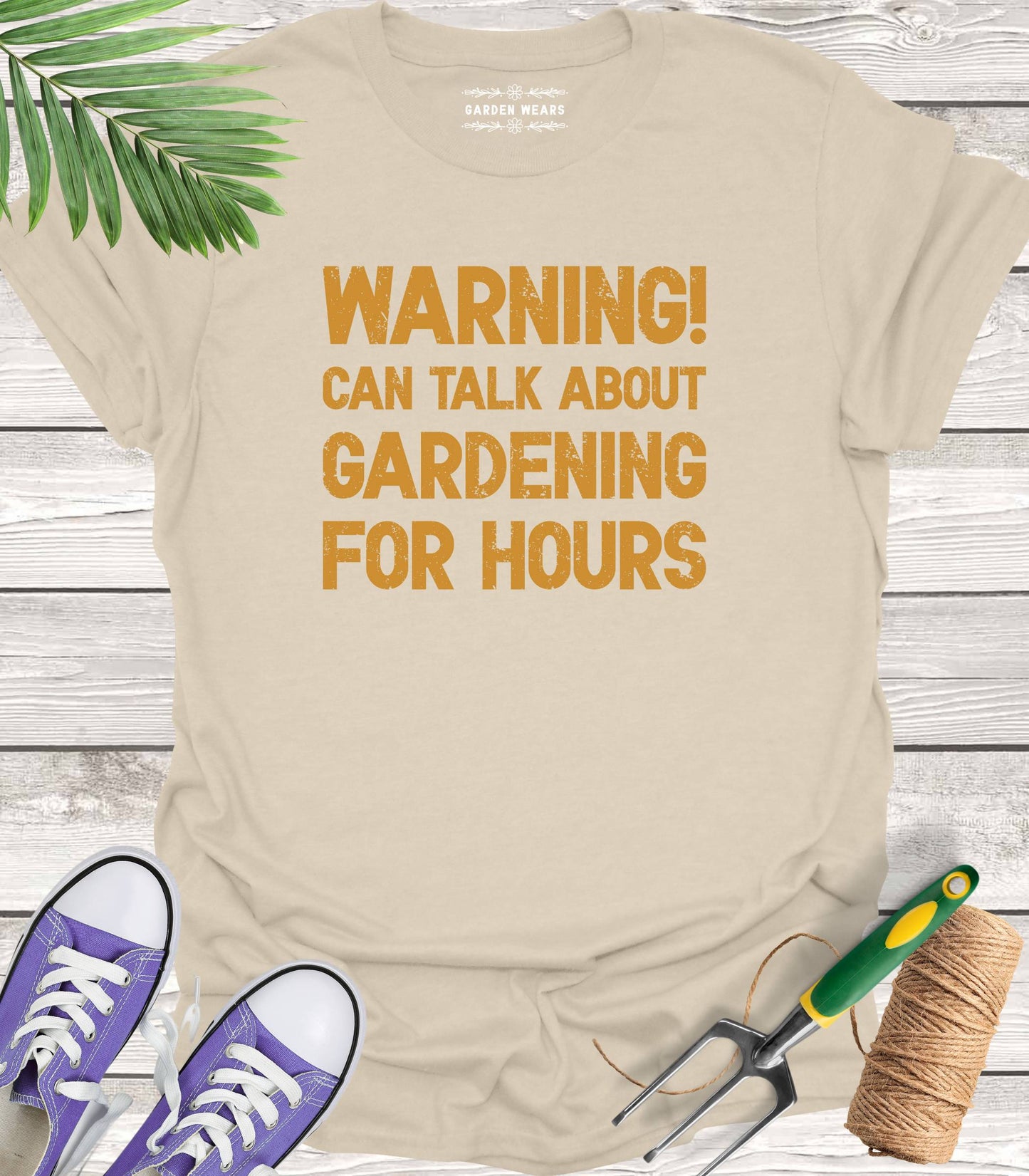 Unisex 100% Cotton T-shirt,  Warning! Can Talk About Gardening For Hours