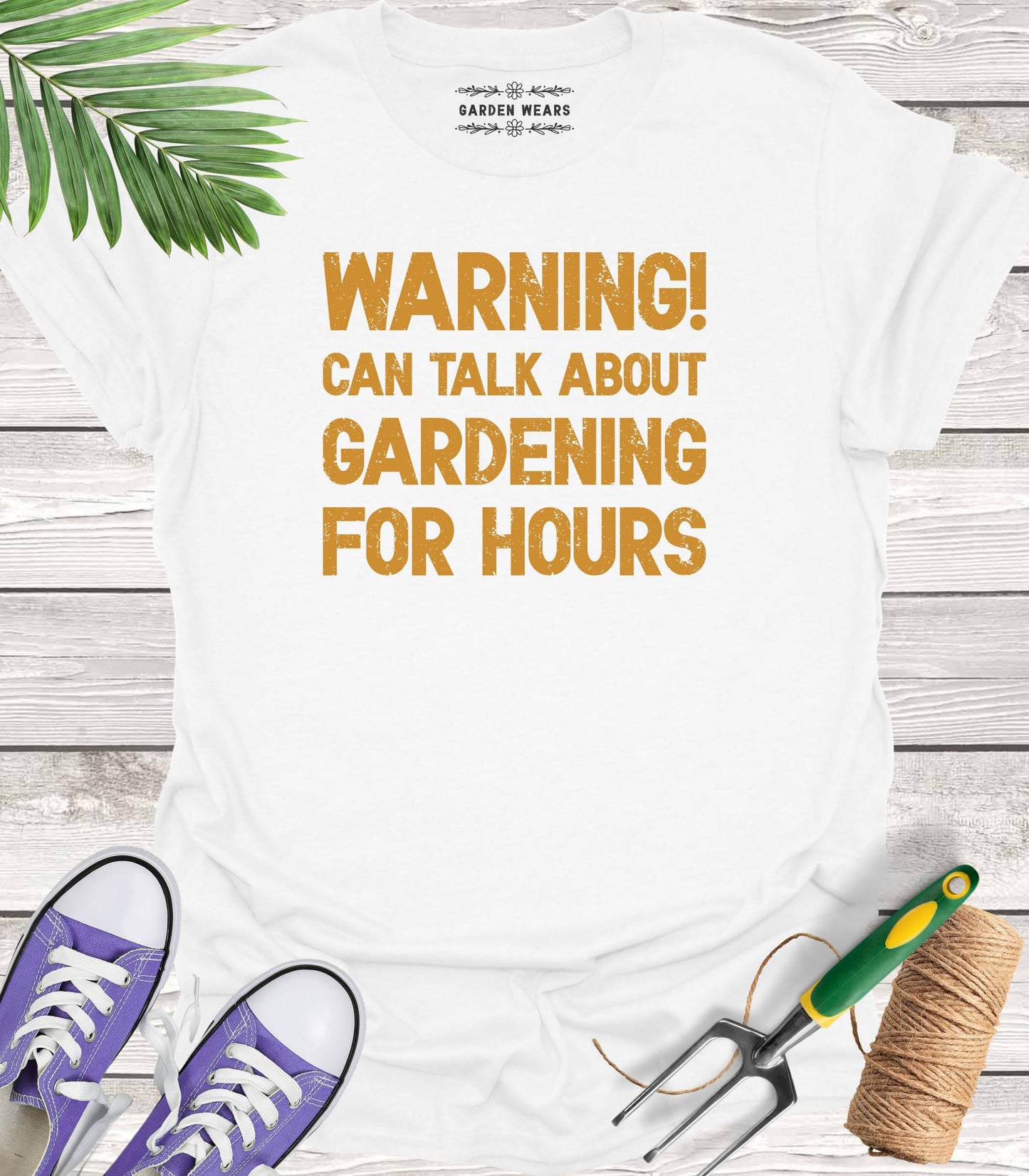 Unisex 100% Cotton T-shirt,  Warning! Can Talk About Gardening For Hours